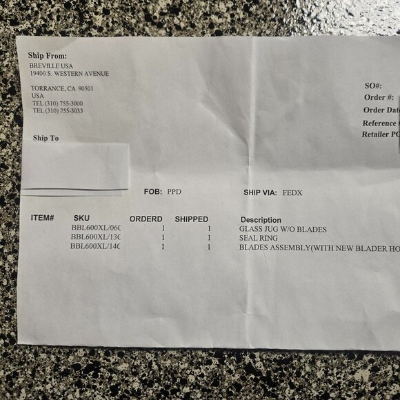 Breville Ikon Hemisphere Die Cast Pitcher/Blade Assembly/Seals ONLY (NWT/NIB) - Picture 6 of 6